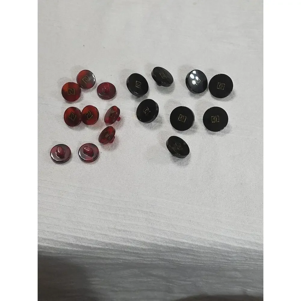 VTG Buttons Brown‎ Shades Double D (Duffer?)(9)1/2